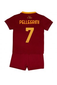 AS Roma Lorenzo Pellegrini #7 Babytruitje Thuis tenue Kind 2022-23 Korte Mouw (+ Korte broeken)